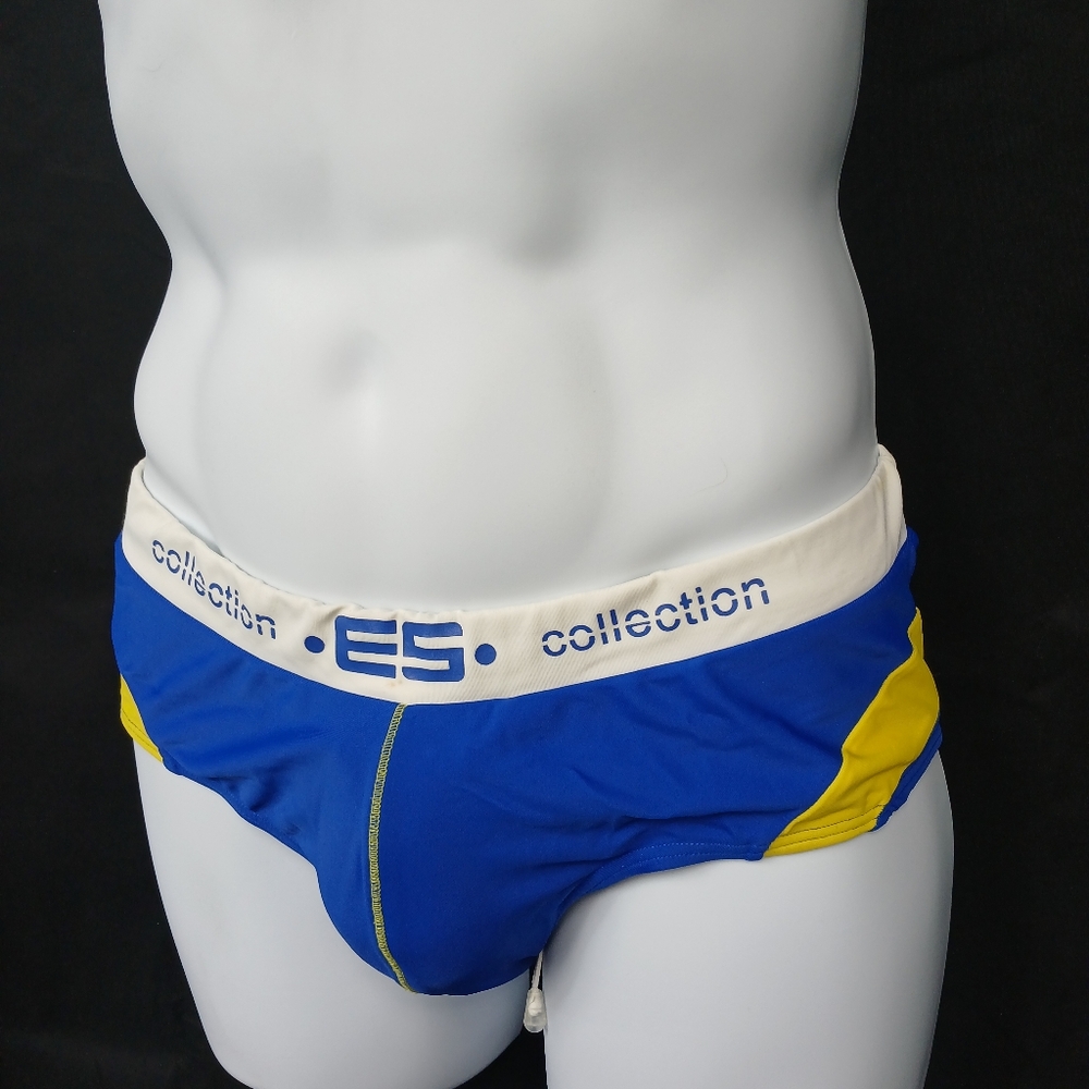 ES Collection Blue and Yellow Athletic Swim Size XL
